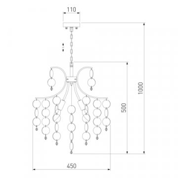 Подвесная люстра Bogates Bolla 335/5 Smart