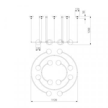 Подвесная люстра Bogates Brook 360/12