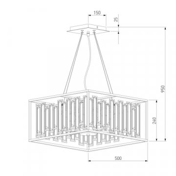 Подвесная люстра Bogates Cella 377/6 Strotskis