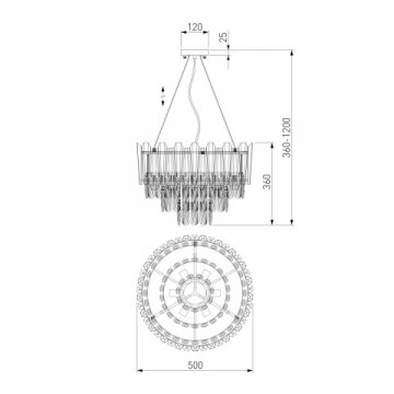 Подвесная люстра Bogates Coda 328/6 Strotskis