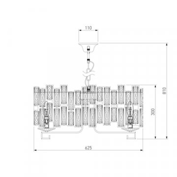 Подвесная люстра Bogates Frammenti 352/8 Strotskis Smart