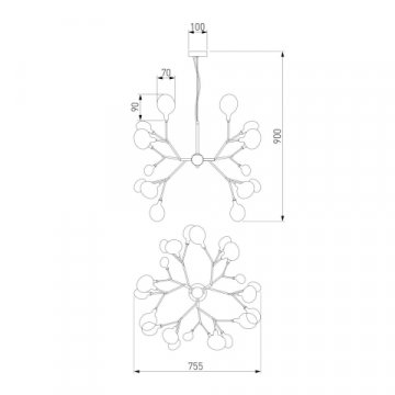 Подвесная люстра Bogates Lamella 554