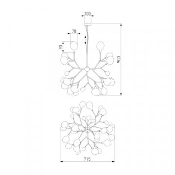 Подвесная люстра Bogates Lamella 555