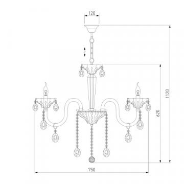 Подвесная люстра Bogates Lecce 310/8 Strotskis