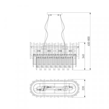 Подвесная люстра Bogates Piano 340/4