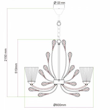 Подвесная люстра Chiaro Летиция 343011805