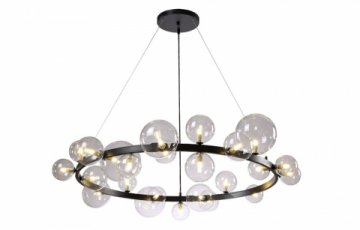 Подвесная люстра Crystal Lux Agata SP24 V2 Black/Transparente