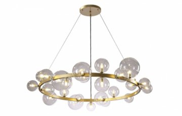 Подвесная люстра Crystal Lux Agata SP24 V2 Gold/Transparente