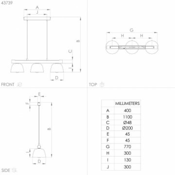 Подвесная люстра Eglo Sherburn 43739