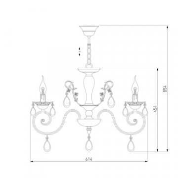 Подвесная люстра Eurosvet 10009/6 золото с белым