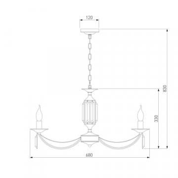 Подвесная люстра Eurosvet 60087/8 античная бронза