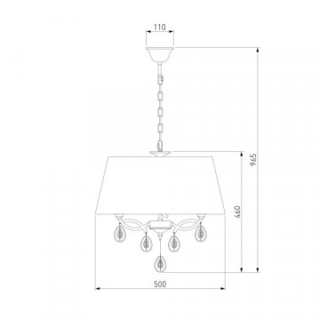 Подвесная люстра Eurosvet 60091/4 перламутровое золото