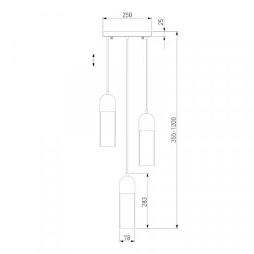 Подвесная люстра Eurosvet Airon 50180/3 янтарный