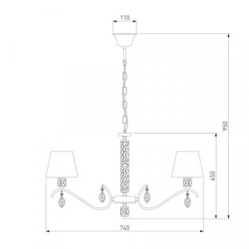 Подвесная люстра Eurosvet Alcamo 60103/8 перламутровое золото