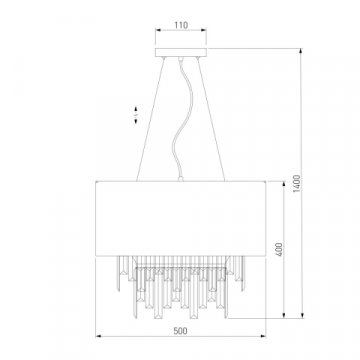 Подвесная люстра Eurosvet Amantea 10122/6 хром/прозрачный хрусталь Strotskis Smart