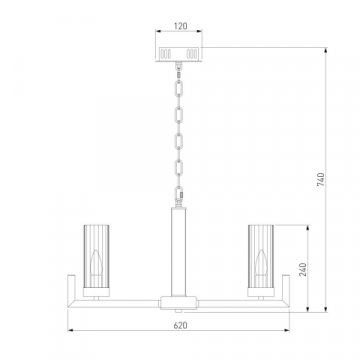 Подвесная люстра Eurosvet Arganie 60133/6 серебро