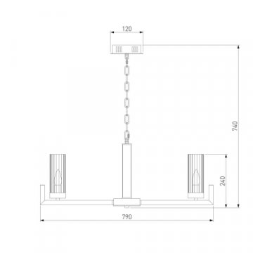 Подвесная люстра Eurosvet Arganie 60133/8 латунь