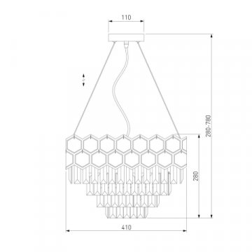Подвесная люстра Eurosvet Ariana 10124/5 золото/прозрачный хрусталь Strotskis Smart