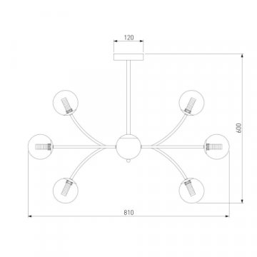 Подвесная люстра Eurosvet Astro 30179 хром