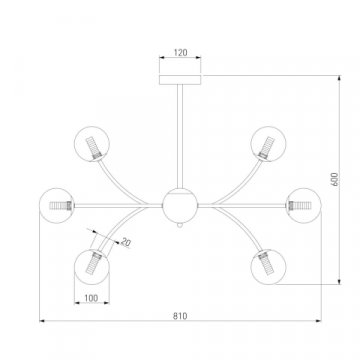 Подвесная люстра Eurosvet Astro 30179 матовое золото