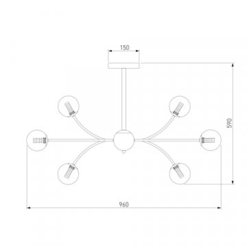Подвесная люстра Eurosvet Astro 30180 хром