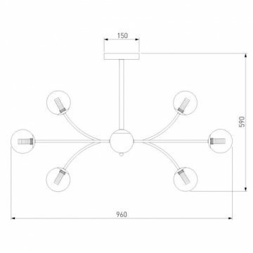 Подвесная люстра Eurosvet Astro 30180 матовое золото