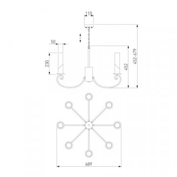 Подвесная люстра Eurosvet Banci 60117/8 никель