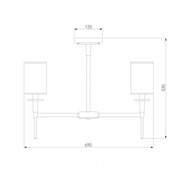 Подвесная люстра Eurosvet Brielle 60132/6 латунь