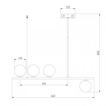 Подвесная люстра Eurosvet Fredo 70136/4 латунь