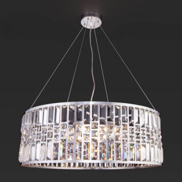 Подвесная люстра Eurosvet Lory 10125/8 хром/прозрачный хрусталь Strotskis Smart