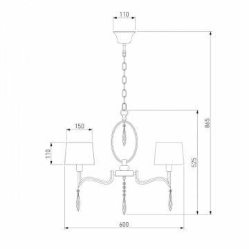 Подвесная люстра Eurosvet Madera 10127/5 хром/прозрачный хрусталь Strotskis Smart