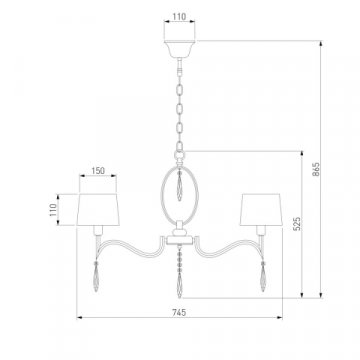 Подвесная люстра Eurosvet Madera 10127/8 хром/прозрачный хрусталь Strotskis Smart