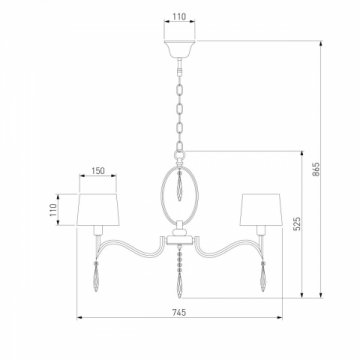 Подвесная люстра Eurosvet Madera 10127/8 хром/прозрачный хрусталь Strotskis Smart