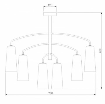 Подвесная люстра Eurosvet Omber 70137/6 хром