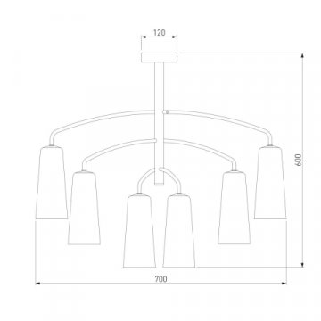 Подвесная люстра Eurosvet Omber 70137/6 латунь