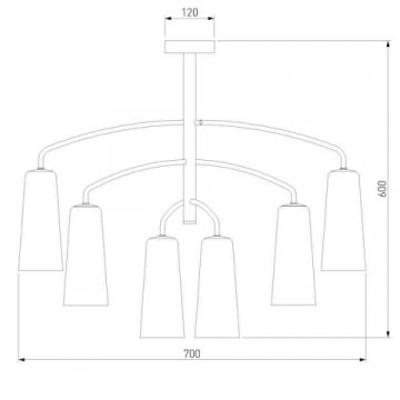 Подвесная люстра Eurosvet Omber 70137/6 латунь