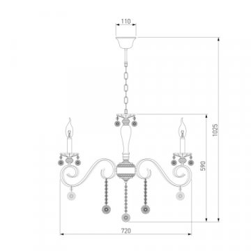 Подвесная люстра Eurosvet Ravenna 10104/8 античная бронза/прозрачный хрусталь Strotskis