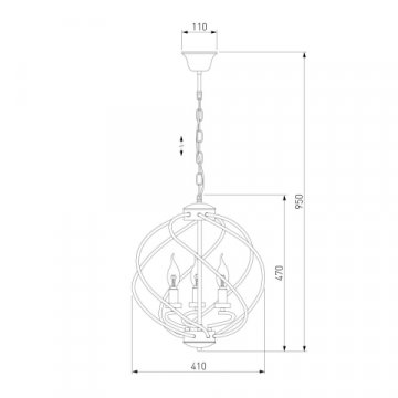 Подвесная люстра Eurosvet Sorrel 60105/3 черный