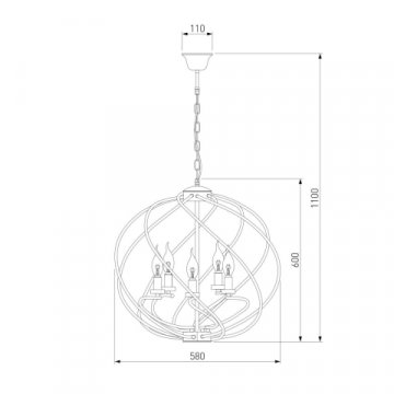 Подвесная люстра Eurosvet Sorrel 60105/5 черный