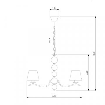 Подвесная люстра Eurosvet Sortino 60097/5 хром