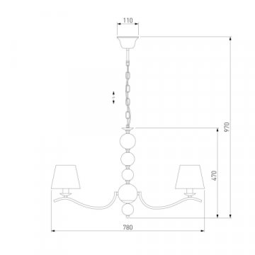 Подвесная люстра Eurosvet Sortino 60097/8 золото