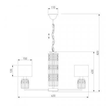 Подвесная люстра Eurosvet Zaffiro 10099/5 хром