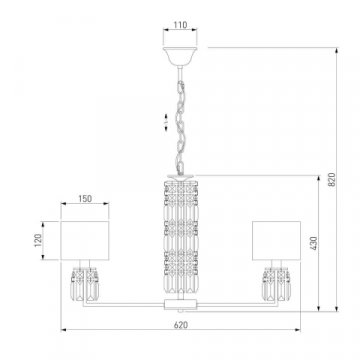 Подвесная люстра Eurosvet Zaffiro 10099/5 хром