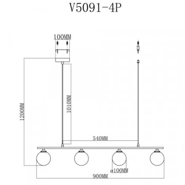 Подвесная люстра Moderli Lingdal V5091-4P