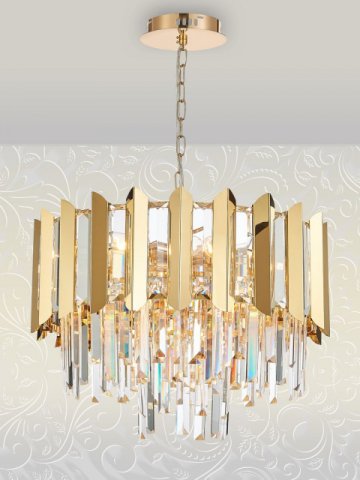 Подвесная люстра Natali Kovaltseva Amazone 81444/8C Gold