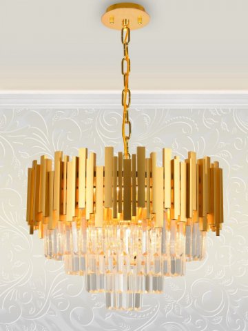 Подвесная люстра Natali Kovaltseva Vertigo 81440/8C Gold