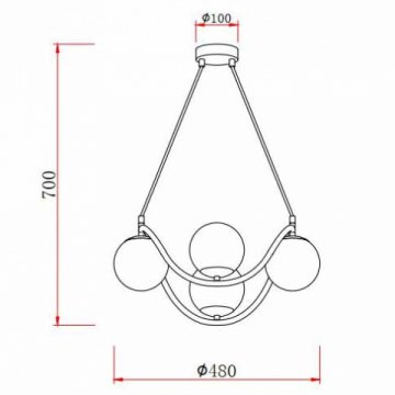 Подвесная люстра Rivoli Apollo 4073-204 Б0047331