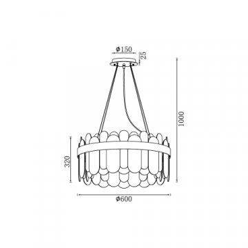 Подвесная люстра Vele Luce Fantasma VL3195P12