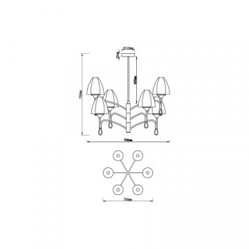 Подвесная люстра Vele Luce Oro VL5654P16