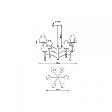 Подвесная люстра Vele Luce Oro VL5654P26